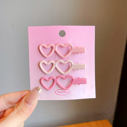 Decora Kei Hair Clip – Star & Heart Pink Acrylic hair clip duofeimao Double Heart 3pcs Set