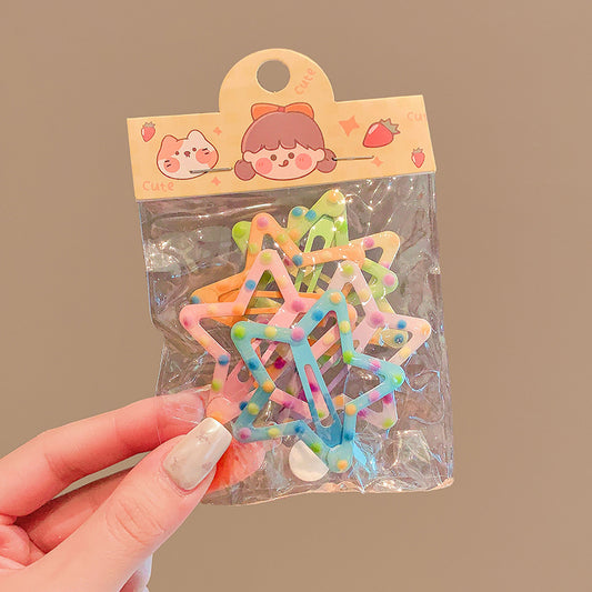 DuoFeiMao - Dopamine Harajuku Heart Flower Hair Clip with Colorful Polka Dots hair clip duofeimao