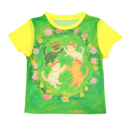 MeowMeow Bug - Decora Kei Cute Cartoon Mesh Top tshirt MeowMeow Bug Meadow Cat S