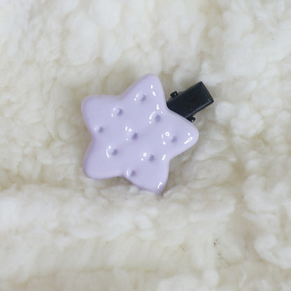 Maojiang Cute Star Cookie Clip | Colorful Decora Hair Clip hair clip maojiang Light Purple - 1pc