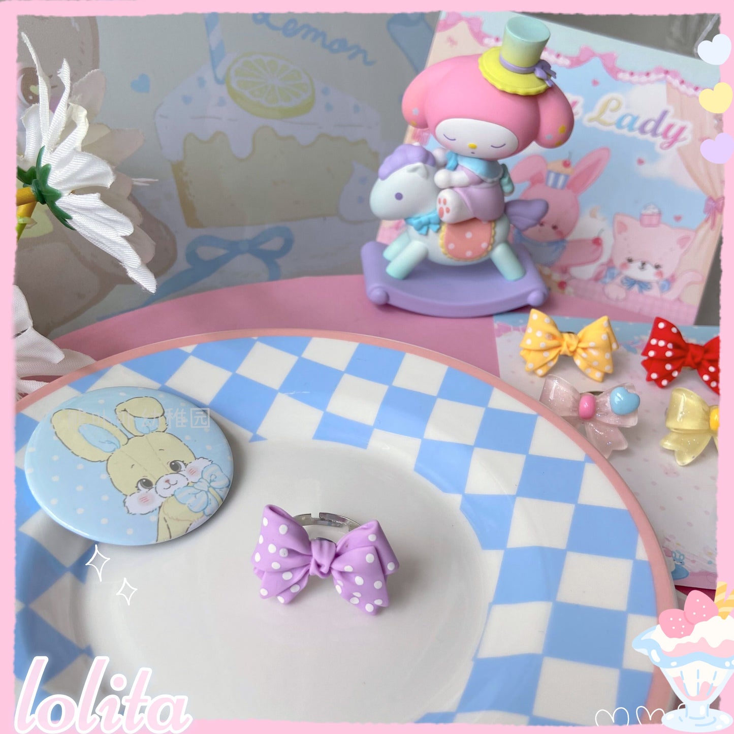 Bear Doll - Decora Kei Bow Ring ring Bear Doll Purple