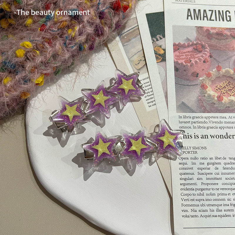 Bangkok Park - Y2K Star Resin Hair Clips hair clip Bangkok Park Purple
