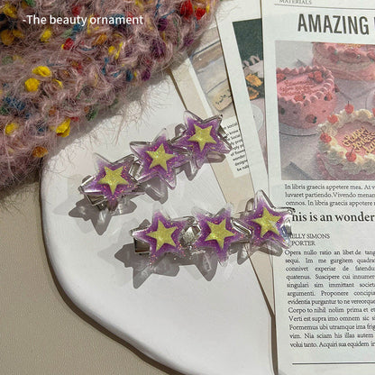 Bangkok Park - Y2K Star Resin Hair Clips hair clip Bangkok Park Purple