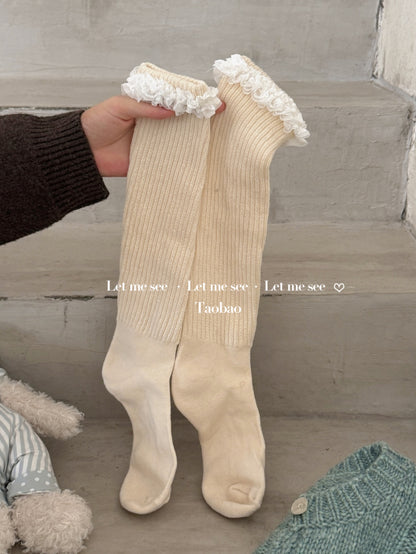 LET ME SEE - Kawaii Winter Deer Leg Warmers leg warmmers let me see Apricot Socks