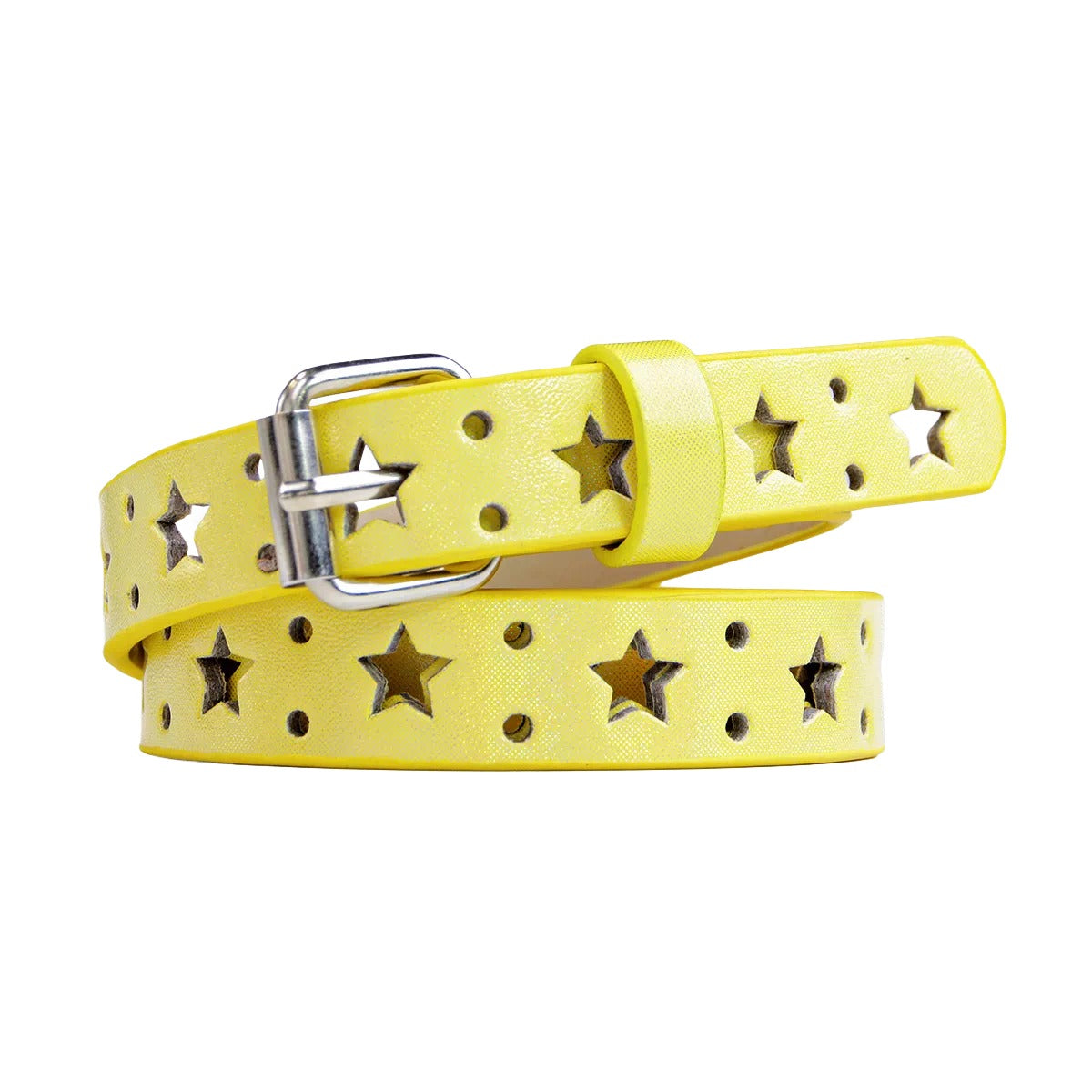 Kiwi Store - Y2K Holographic Cutout Star Belt belt kiwi store Yellow