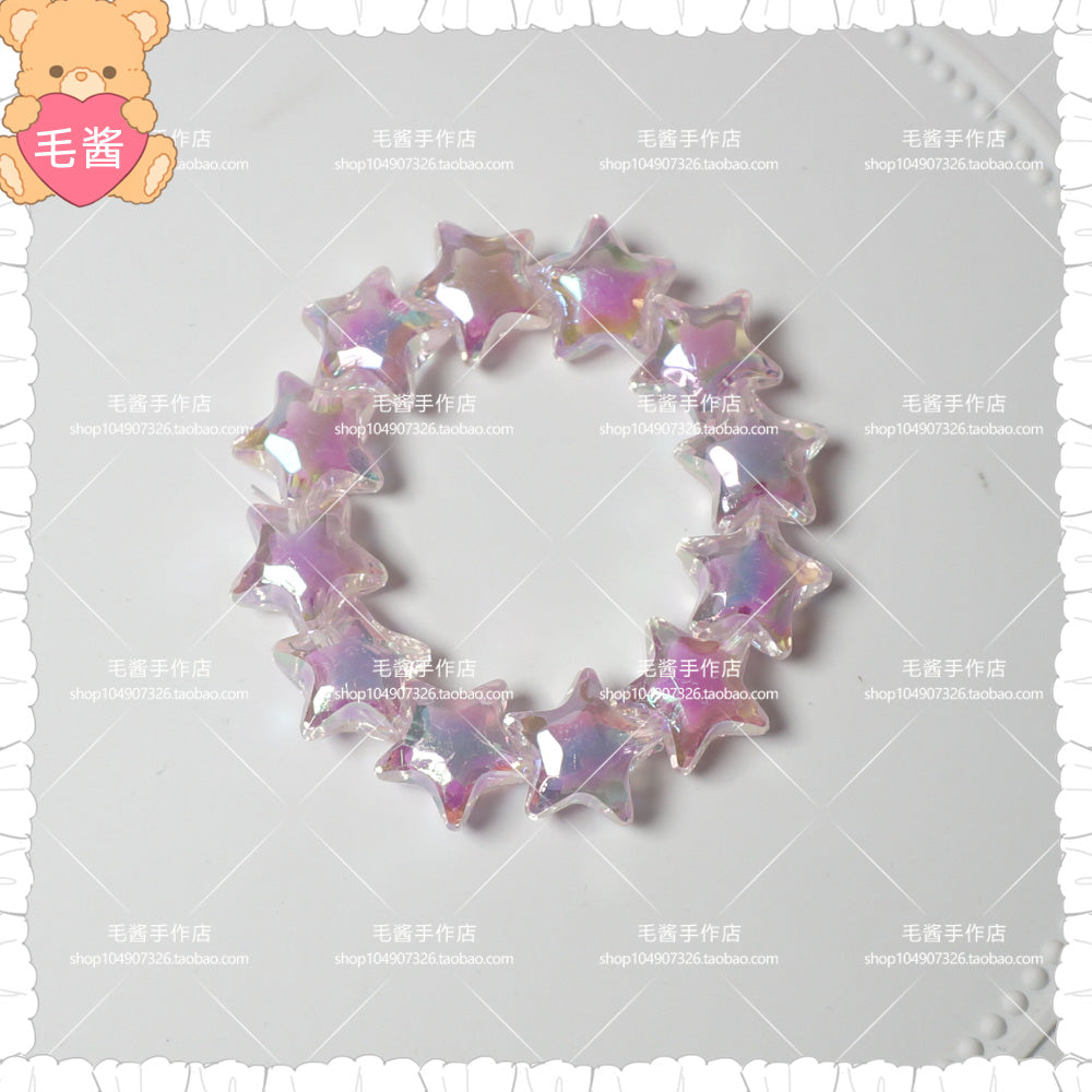 MaoJiang - Decora Kei Iridescent Star Candy Bracelet bracelet maojiang Purple Iridescent Star Bracelet (1pc)
