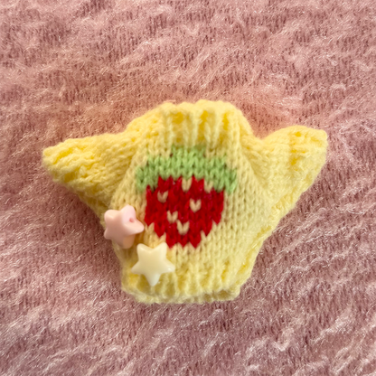 frufru - Kawaii Strawberry Knit Hair Clip hair clip frufru Yellow