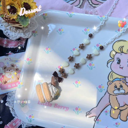 Bear Doll Kawaii Necklace | Macaron Sweet Dessert Necklace necklace Bear Doll Light Coffee