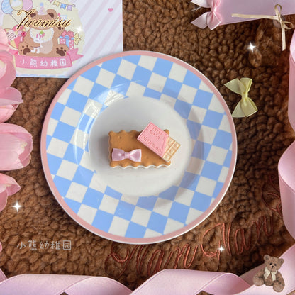 Bear Doll Cookie Necklace | Decora Kei Handmade Tiramisu Charm necklace Bear Doll Strawberry chocolate - pendant only