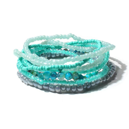 Decora Kei Bracelet – Dopamine Gradient Beaded bracelet fantu Green Tone