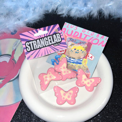 StrangeLab Butterfly Hair Clip | Colorful Dreamy Dopamine Side Clip | Bangs Hair Accessory hair clip strangelab E: Baby Pink - 1 Pair