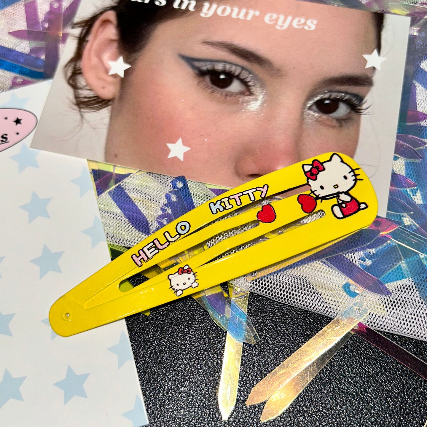 strangelab - Y2K Cute Kitty Cat Hair Clip Bang Side Barrette hair clip strangelab Yellow - 1pc