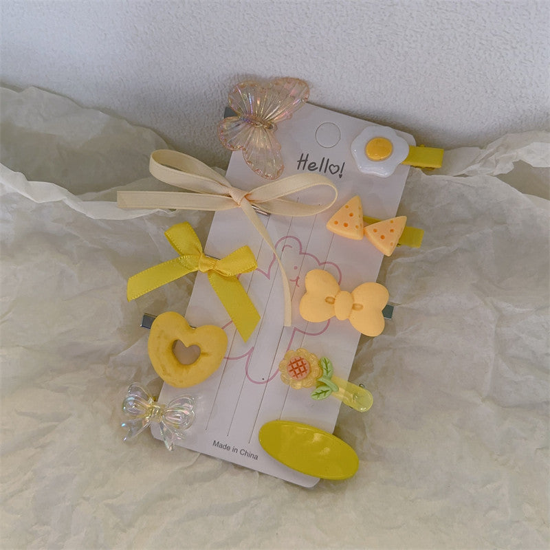 Butterfly Cute Kawaii Hair Clips Set hair clip candy Yellow