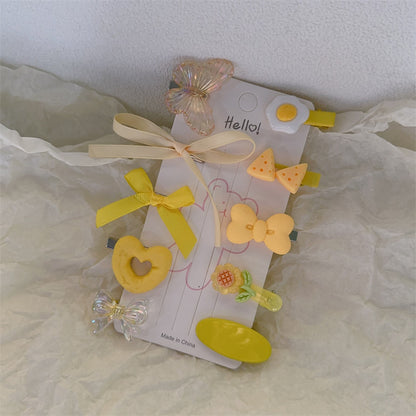 Butterfly Cute Kawaii Hair Clips Set hair clip candy Yellow