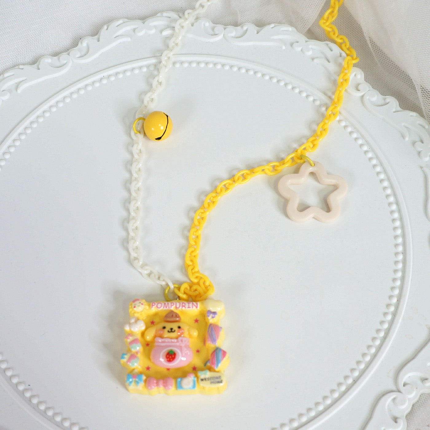 MaoJiang - Decora Kei Long Necklace Resin Pendant Cute Accessory necklace maojiang Pompom Purin