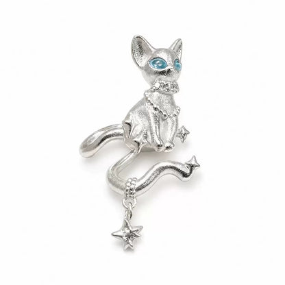 Kiwi Store - Y2K Full Cat Ring Necklace accessory kiwi store White Cat Ear Clip