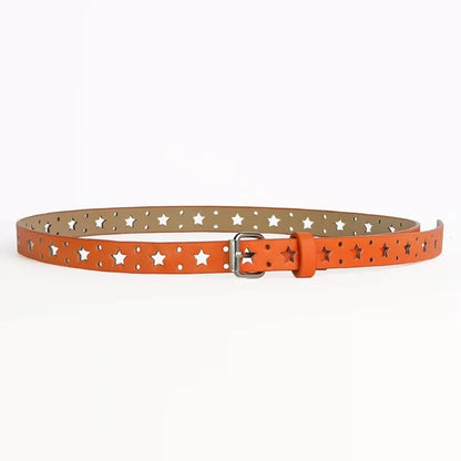 Kiwi Store - Y2K Holographic Cutout Star Belt belt kiwi store Orange