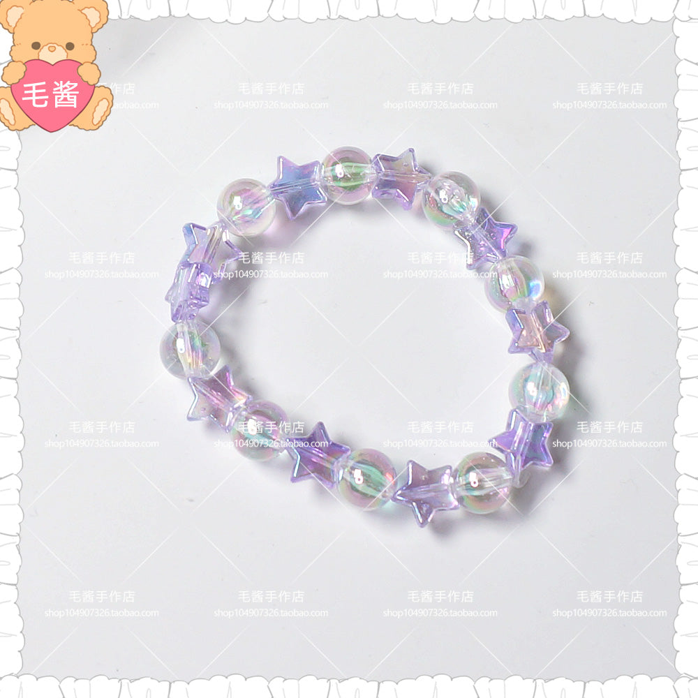 Maojiang Star Strawberry Bear Bracelet | Decora Beaded Accessory bracelet maojiang Purple Star Bracelet (1 piece)
