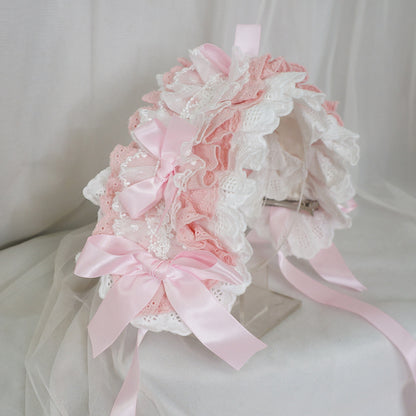 Maojiang - Vintage Kawaii Lace Headband headband maojiang Pink