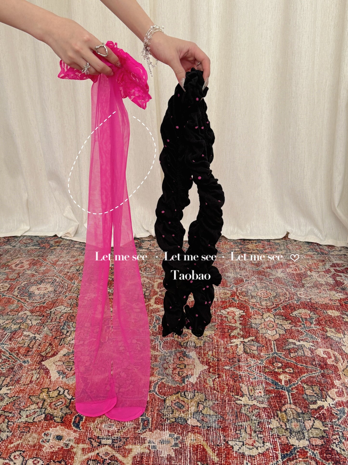 LET ME SEE Polka Dot Calf Warmers | Ruffled Scrunch Cotton-Style Leg Covers leg warmmers let me see rose-red socks