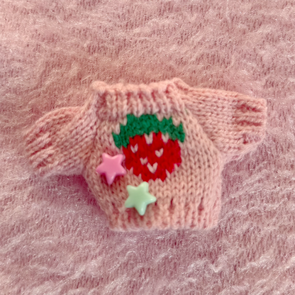 frufru - Kawaii Strawberry Knit Hair Clip hair clip frufru Light Pink
