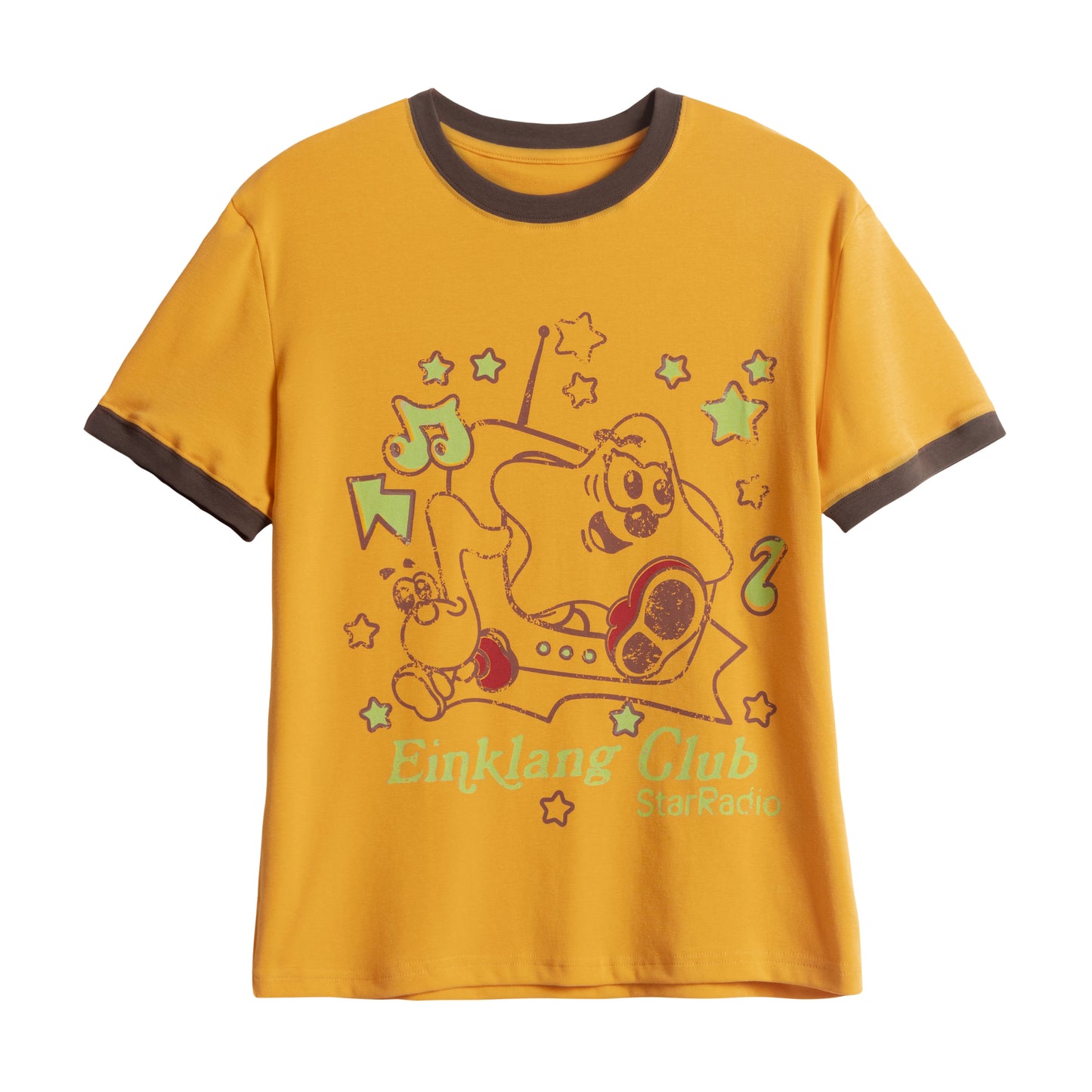Languid Park - Star Print Slim Tee tshirt Languid Park Yellow M