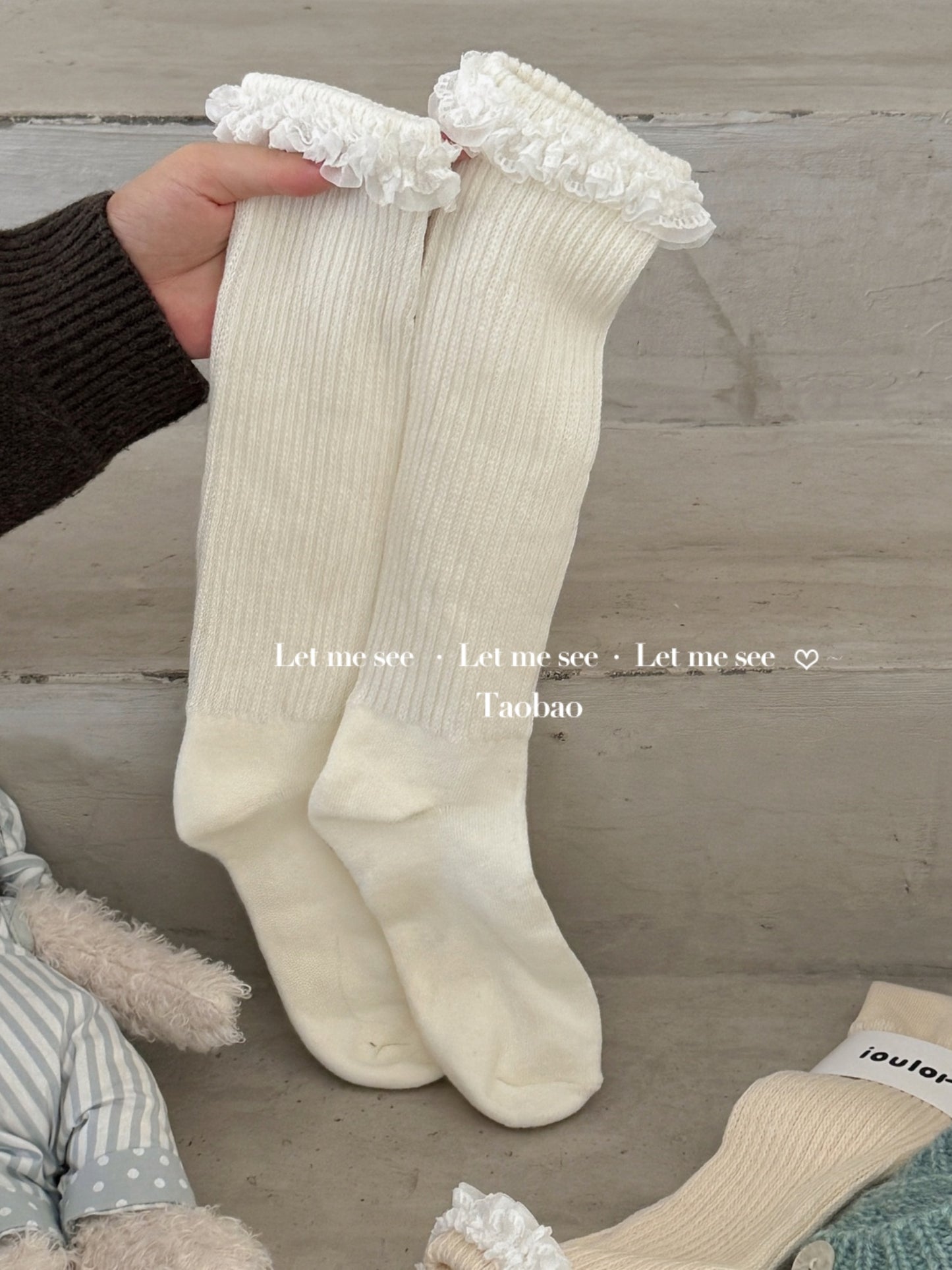 LET ME SEE - Kawaii Winter Deer Leg Warmers leg warmmers let me see White Socks