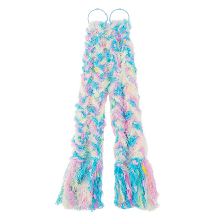 NIHONKIDS - Decora Soft Girl Plush Braid Hair Tie wig NIHON KIDS Pink-Blue