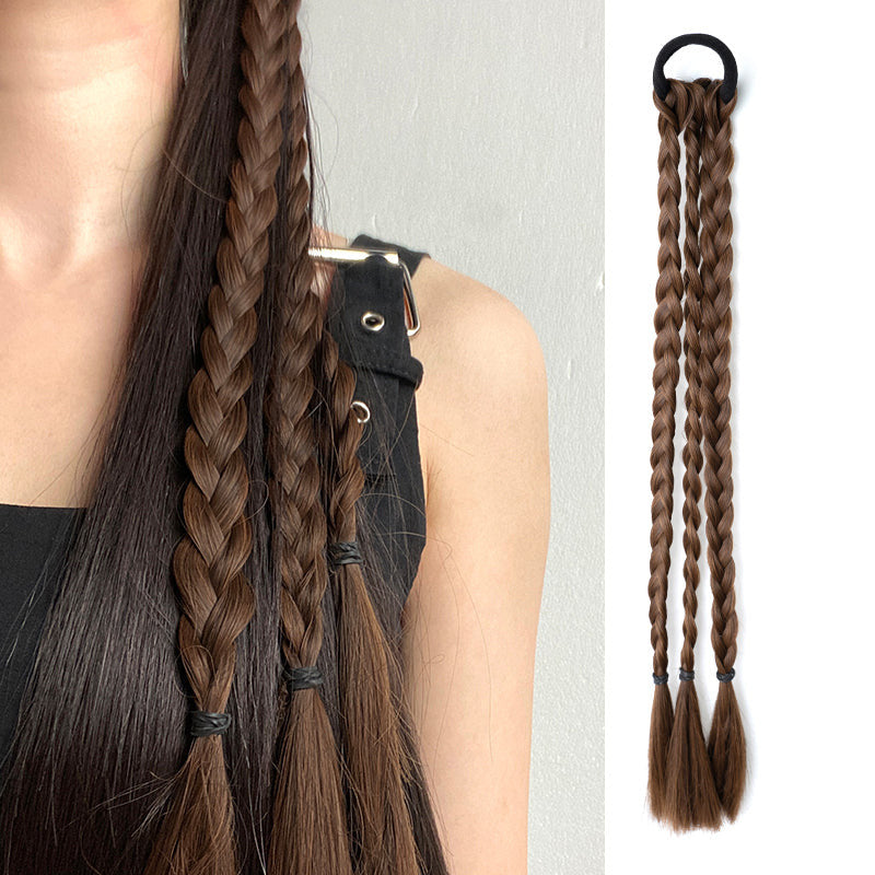 Y2K Boxer Braids Wig – Pre-Braided Ponytail wig Alice Garden Light Brown