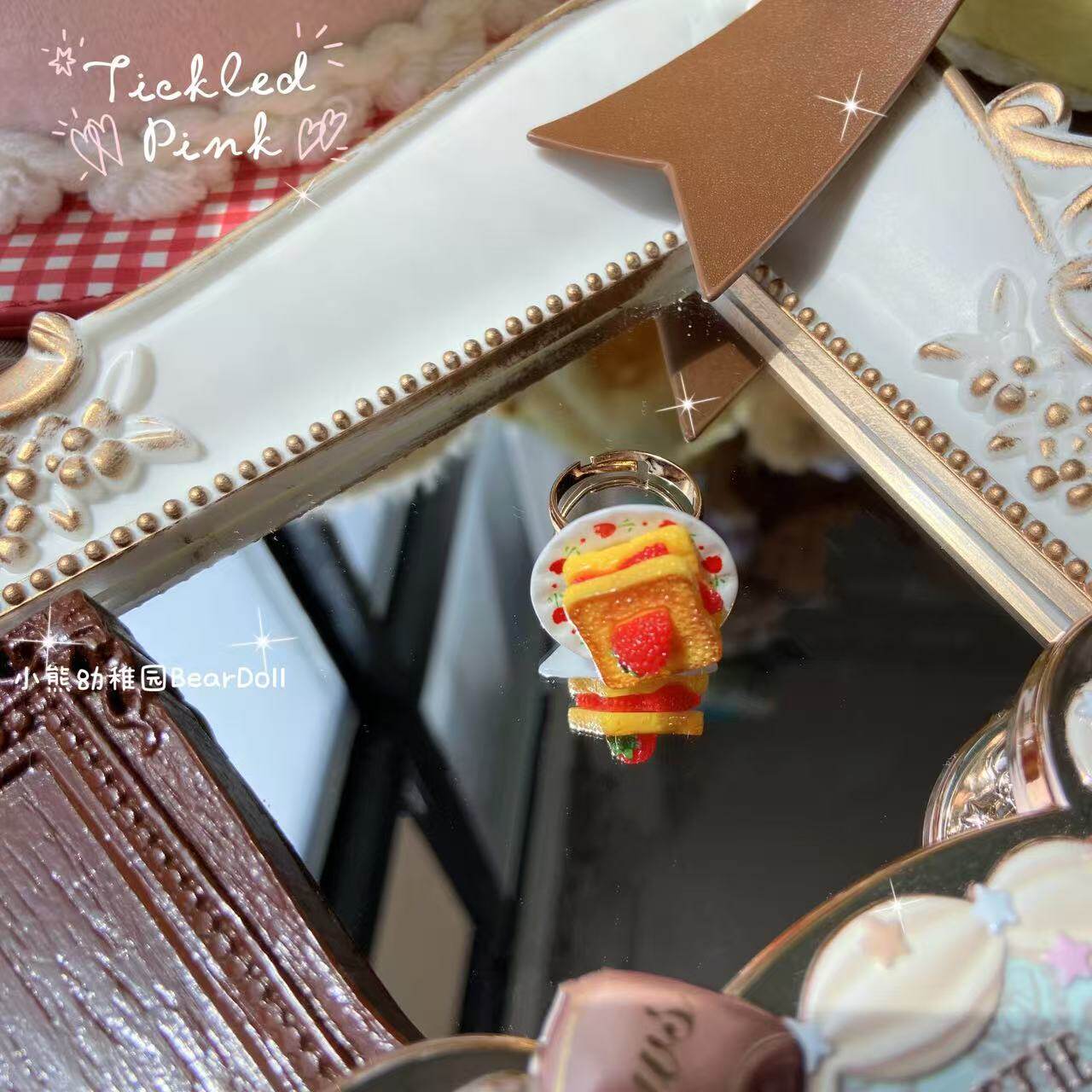 Bear Doll - Cake Dessert Ring ring Bear Doll Small Flower Plate Sandwich