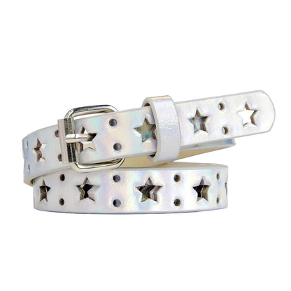 Kiwi Store - Y2K Holographic Cutout Star Belt belt kiwi store Silvery Star
