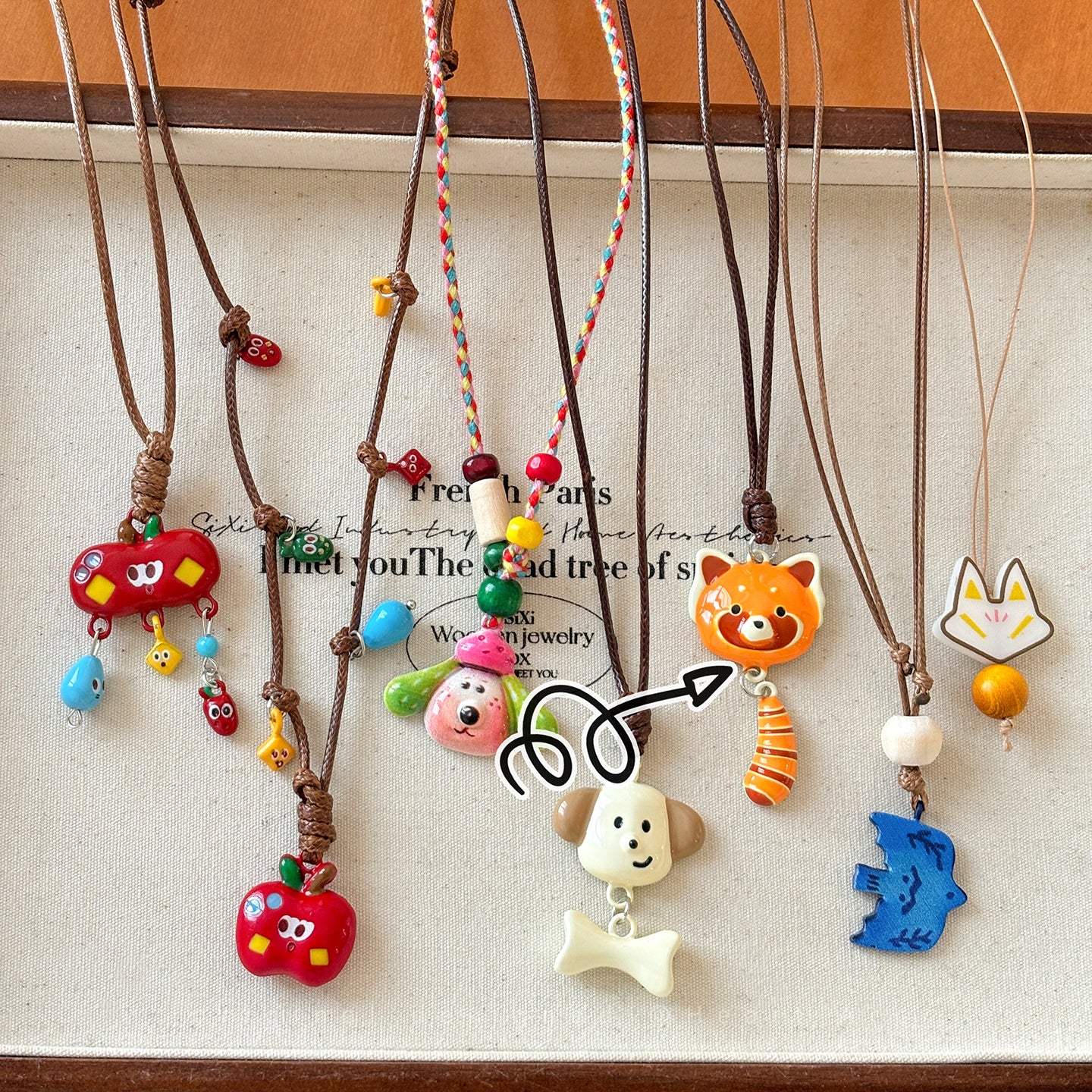 Flipped - Dopamine Color Pendant Necklace necklace Flipped Raccoon Cub Necklace