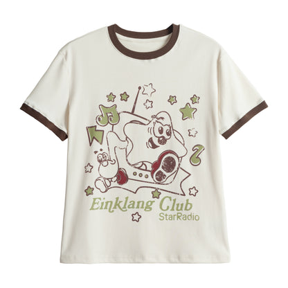 Languid Park - Star Print Slim Tee tshirt Languid Park Cream White M