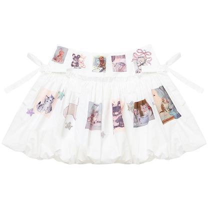 ziziFei - Spring Bear Gathering High Waist Skirt skirt ziziFei S