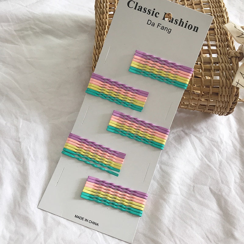 Rovedcity - Decora Kei Colorful Metal Hair Clips Set hair clip rovedcity 4 Spring Colors Spiral Clips - 40pcs