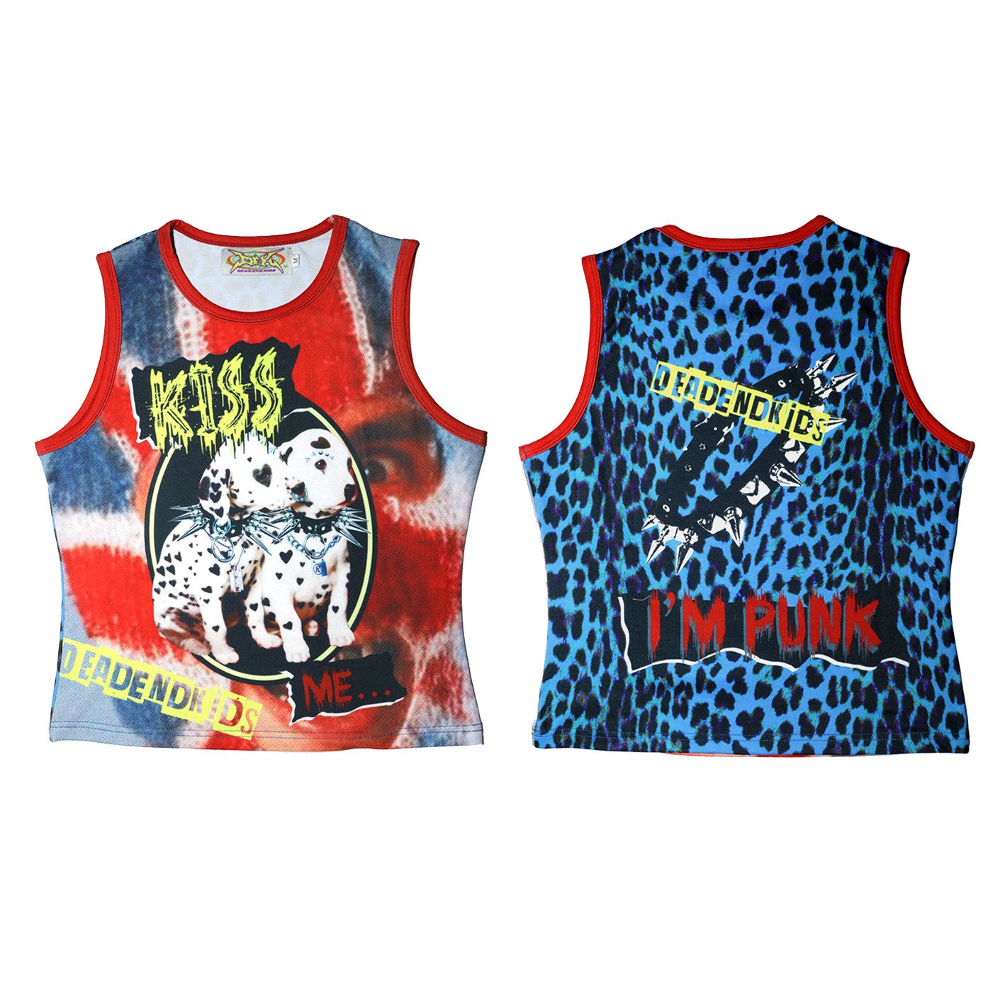 DeadEndKids - Cyber Graphic Slim Tank Top camisole DeadEndKids Kiss Me I'm Punk! S