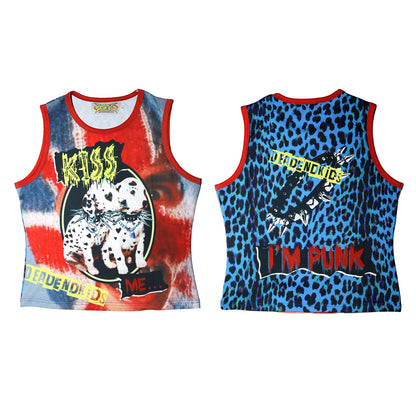 DeadEndKids - Cyber Graphic Slim Tank Top camisole DeadEndKids Kiss Me I'm Punk! S