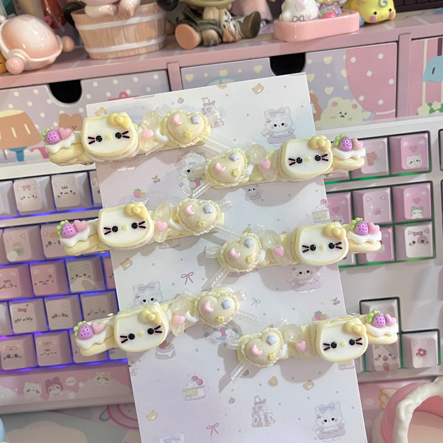 Sweet Star - Cute Cream Clip Set 10pcs hair clip sweet star