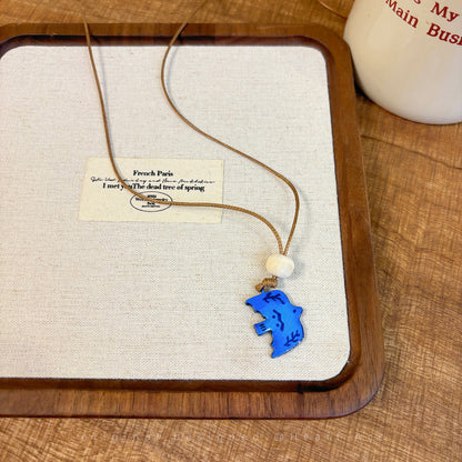 Flipped - Dopamine Color Pendant Necklace necklace Flipped Bird Necklace