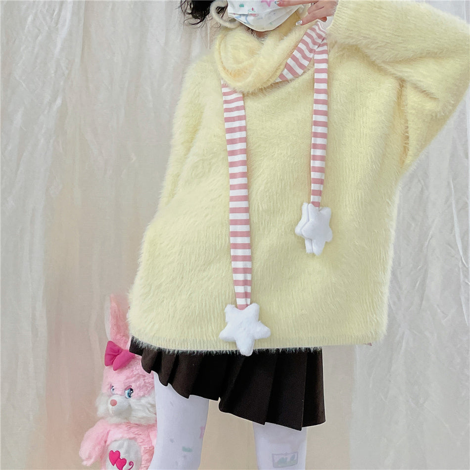 LET ME SEE - Harajuku Punk Striped Skinny Scarf scarf let me see Fabric Pink