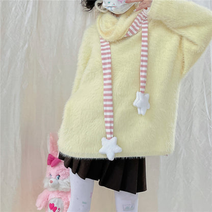 LET ME SEE - Harajuku Punk Striped Skinny Scarf scarf let me see Fabric Pink