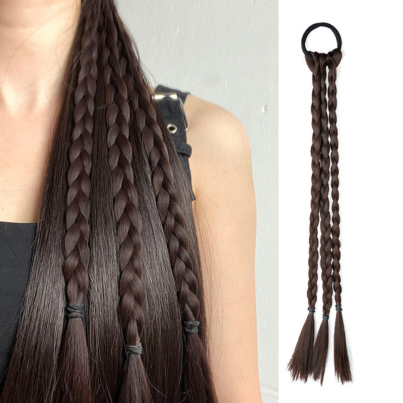 Y2K Boxer Braids Wig – Pre-Braided Ponytail wig Alice Garden Chestnut Brown