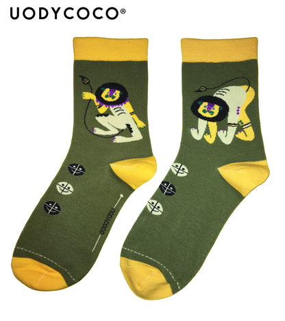 uodycoco – Zodiac Cartoon Socks socks uodycoco Leo (zodiac sign)