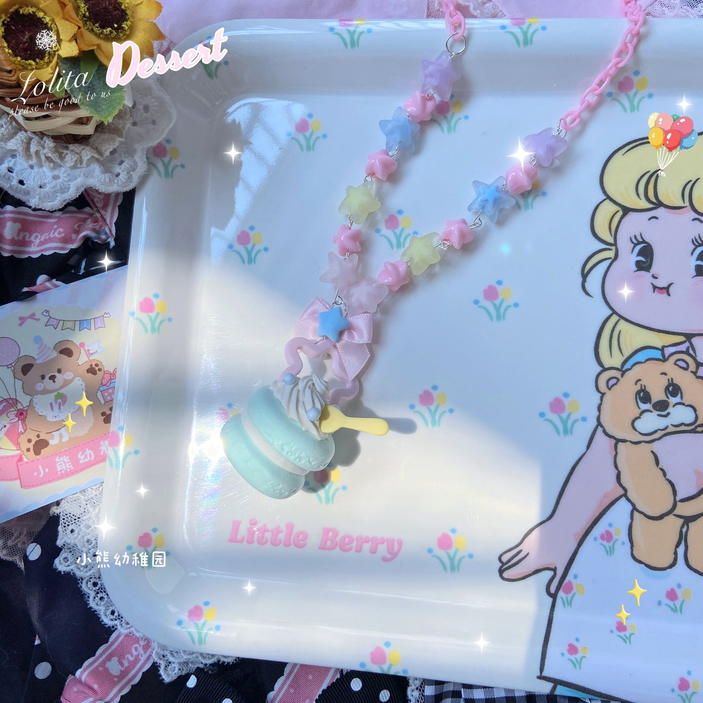 Bear Doll Kawaii Necklace | Macaron Sweet Dessert Necklace necklace Bear Doll Mint Green