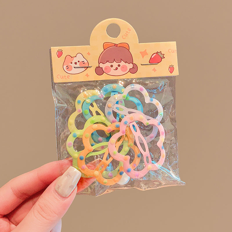 DuoFeiMao - Dopamine Harajuku Heart Flower Hair Clip with Colorful Polka Dots hair clip duofeimao