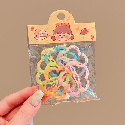 DuoFeiMao - Dopamine Harajuku Heart Flower Hair Clip with Colorful Polka Dots hair clip duofeimao