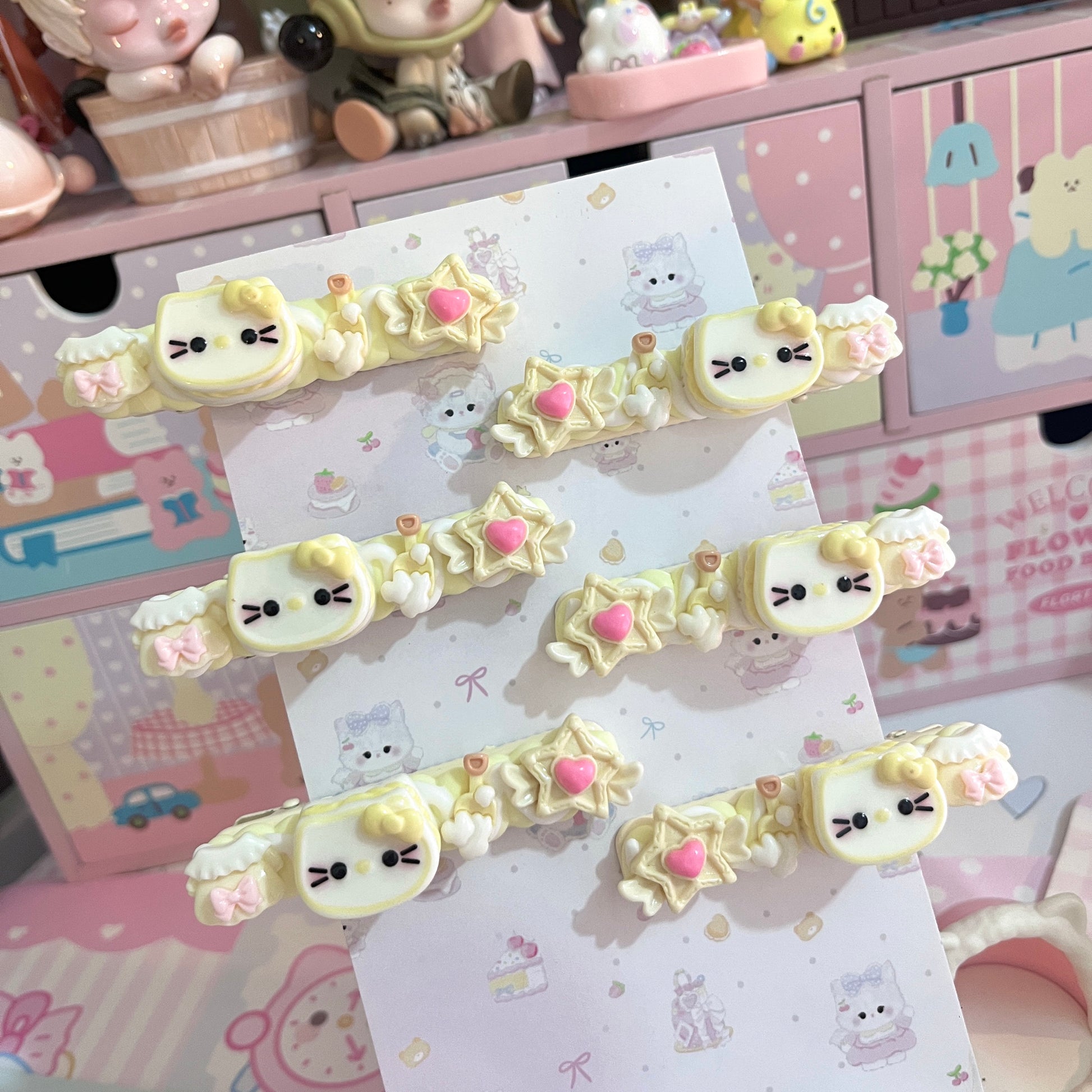 Sweet Star - Cute Cream Clip Set 10pcs hair clip sweet star