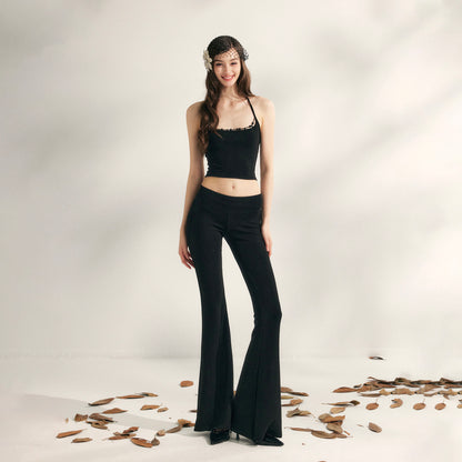 YZZI HE - Lazy Weekend Beaded Knit Two-Piece Set set YZZI HE Black Pants S