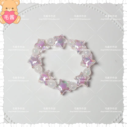 MaoJiang - Decora Kei Iridescent Star Candy Bracelet bracelet maojiang Purple Spacer Iridescent Star Bracelet (1pc)