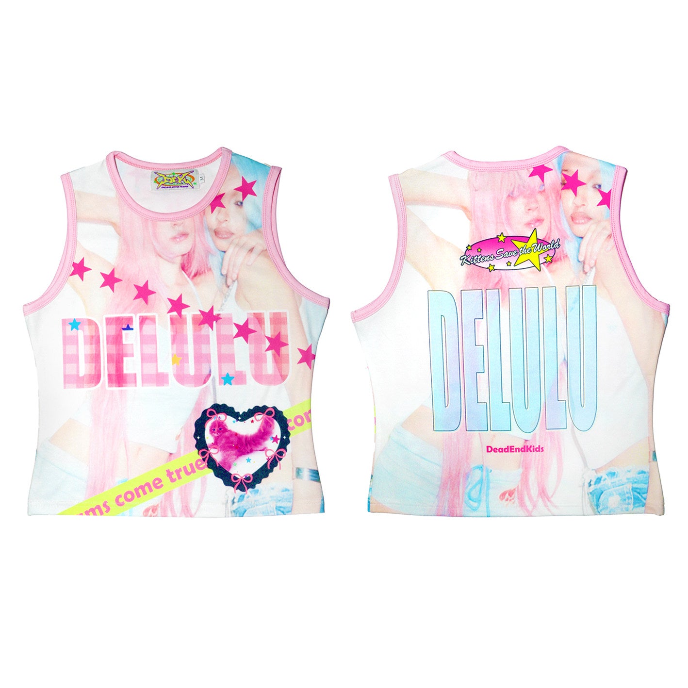 DeadEndKids - Cyber Graphic Slim Tank Top camisole DeadEndKids Delulu S